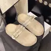 Pantuflas Mocasín Estilo Británico con Ribete de Encaje y Suela Suave, Pantuflas de Algodón, Zapatos Retro Birkenstock con Forro de Felpa, Nuevo Modelo 2025