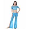 Traje de falda de cintura plana Shuisha Traje de Danza del Vientre Ropa de Práctica Ropa de Práctica traje Cintura Traje de Verano