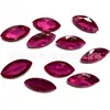 5 # Rubi sintético lapidação marquise 1,5*3-6*12mm, resistente a altas temperaturas, pode ser engastado com cera