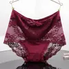 Ropa interior de encaje para mujer, entrepierna de algodón puro, sexy, sin costuras, agradable a la piel, cómoda, con borde de encaje, ropa interior de cintura media, ropa interior de encaje