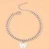 Pulseira Geométrica de Urso Estilo Hip-Hop Frio Ins Europeu e Americano Personalidade Doce Cool Feminina Elegante Moda Tendência