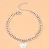 Pulseira de Pingente de Urso Elegante Nova Moda Desenho Animado Europeu e Americano Simples Infantil Doce Cool para Menina