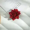 N Nueva Cabeza de Flor de Rosa de Terciopelo de Simulación de 7.5cm Cabeza de Flor de Rosa de Ángulo Amplio Flor para Pasador de Pelo DIY Accesorios de Flor Accesorios de Pared