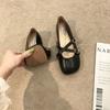 Zapatos plateados suaves de estilo coreano de punta redonda estilo noche para mujer 2025 Zapatos planos de hada Mary Jane de verano para mujer