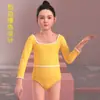 Mono nuevo con cuello cuadrado manga larga de ballet body básico para entrenamiento traje de yoga traje para prueba de arte traje de gimnasia traje de práctica