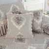 Tela de chenilla Jacquard estilo europeo Antideslizante Cojín de sofá Cubierta de cojín para cuatro estaciones Decoración del hogar estilo americano Lujo ligero