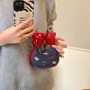Bolsas Infantiles Gato Lindo de Dibujos Animados Bordado Bolso de Mano de Mezclilla Lujo de Gama Alta Nicho Bolso Cruzado para Padres e Hijos para Mujeres