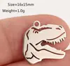 Material de Acero Inoxidable Transfronterizo Personalizado Alien Cubo de Rubik Cohete Dinosaurio Guante de Boxeo Colgante de Dibujos Animados Listo para la Venta