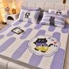 Esterilla de verano de látex de seda de hielo, sábana de tres piezas, aire acondicionado, suave, lavable, para dormitorio de estudiantes, para el hogar