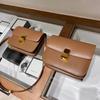 Bolsa Tofu Popular de Couro Genuíno Primavera e Verão 2025, Bolsa Quadrada Pequena Retrô, Bolsa de Ombro, Bolsa Transversal de Alto Nível, Bolsa Feminina Versátil