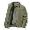 Jaqueta de Veludo com Lã de Cordeiro Forrada com Fleece Masculina Outono e Inverno Jaqueta Solta com Lapela Top Masculino