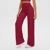 Pantalones de Yoga Transfronterizos Europeos y Americanos Cintura Alta Pierna Recta Sueltos Adelgazantes Pierna Ancha Ropa de Yoga Deportiva Exterior Fitness para Mujer