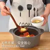 Cuchara de madera mango largo cuchara para sopa hogar estilo japonés y coreano tamaño grande y pequeño para servir avena madera arroz colador cuchara grabado mayoreo