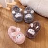 Chinelos de Algodão para Bebê Menina 2024 Inverno Desenho Animado Casa Interior Sapatos Peludos Forrados com Lã Salto de Bolsa Meninos Sapatos de Algodão para Crianças