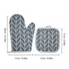 Guantes Aislantes Térmicos de Algodón con Cuadros Pequeños, Guantes Gruesos para Horno Resistentes a Altas Temperaturas, Guantes Antiescaldaduras para Microondas, Guantes Resistentes al Calor
