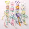 Corda Trançada de Algodão Colorida em Degradê 4mm Corda Trançada de Algodão Artesanal DIY Acessórios para Chaveiro Artesanato de Joias