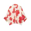 Ropa de Mujer Europea y Americana AliExpress Venta Caliente Moda Camisa con Estampado Floral