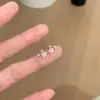 Pendientes de borlas de flores coloridas súper de cuento de hadas, pendientes de botón y argollas dulces de nicho de alta gama, pendientes exagerados estilo vacacional