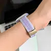 Correa de Reloj Tejida con Hebilla Magnética Doble en Forma de Diamante Adecuada para Apple Watch iWatch 12ª Generación 11/10Ultrase