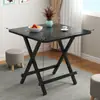 Mesa Dobrável Simples Mesa de Jantar para Casa de Aluguel Mesa de Jantar Portátil para Casa Mesa Redonda Barraca Exterior Mesa Quadrada Pequena