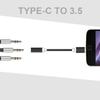 Adaptador de fone de ouvido de 3,5 mm para Type-C trançado é adequado para adaptador de chamada de áudio para celular Huawei oppo