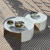 Sofá Nórdico ao ar livre Pátio Villa Lazer Protetor solar impermeável Jardim Design ao ar livre Rattan Encosto Sofá Combinação
