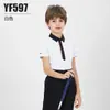 Ropa de Golf Pgm Kidsren para Niños y Niñas Ropa de Manga Corta Transpirable Agujero Cuello Polo Verano Deportes Tops para Niños