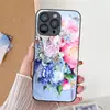 Diseño floral rosa adecuado para iPhone 17 Pro Max, funda de teléfono con pintura metálica, nueva niche 17 cobertura total con agujeros precisos 16