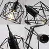Lámpara Colgante Hexagonal Pequeña Estilo Industrial Creativa y Personalizada Transfronteriza para Entrada, Escalera, Pasillo, Comedor, Dormitorio, Lámpara de Arte en Hierro