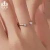 Anillo Abierto de Plata de Ley S925 Aifula Moda para el Trabajo Moissanita Anillo Ajustable Anillo al por Mayor Joyería para Manos