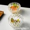 Pote de Doces, Tigela Pequena para Frutas, Tigela de Lótus de Vidro Transparente, Tigela para Sobremesa e Sorvete, Tigela para Salada de Frutas, Tigela para Pudim e Sorvete