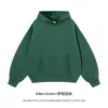 Ropa de Mujer Cai Xiang Dao Otoño e Invierno Forrada de Polar 350G Versión Corta BOXY Estilo Americano Hombro Caído Manga de Farol Sudadera con Capucha para Mujer