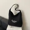 Bolsa de Hombro de Lona Casual de Gran Capacidad Ligera para Estudiante Estilo Coreano Literario y Perezoso Bolsa Tote para Viajar
