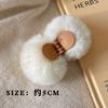 Otoño e Invierno Cabello de Conejo Rex Real Clip Grande de Agarre 15cm Corea del Sur Temperamento Felpa Clip de Tiburón Temperamento Clip para el Cabello de Cabeza