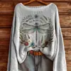 Estación Independiente Impresa en 3D Sudadera Nueva de Cuello Alto de Amazon Otoño e Invierno Floral Cuello Redondo Suéter Holgado para Mujer F210