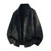 Chaqueta de trabajo para hombre con solapa transfronteriza, corte holgado con hombros caídos, talla grande, top de moda para primavera y otoño, chaqueta para hombre elegante y moderna