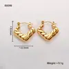 Pendientes Populares Europeos y Americanos de Acero Inoxidable para Mujer, Lujo Accesible Pendientes Elegantes Retro Transfronterizos U Joyería de Acero de Titanio de Gama Alta