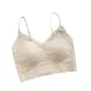 Camisola de Encaje Puro Deseo para Mujer, Espalda con Tiras de Belleza Sin Costuras y Almohadillas en el Pecho, Estilo Corto, Versátil, Se Puede Usar como Ropa Exterior