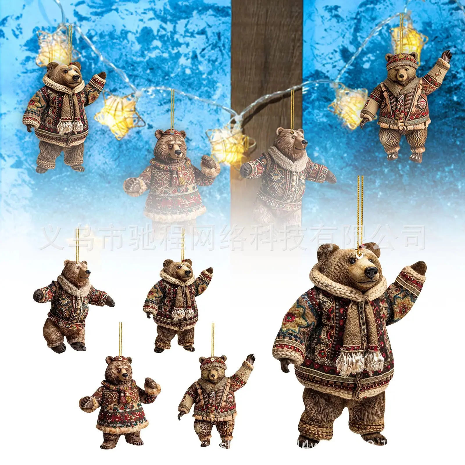 Christmas-Bear-Ornament-Acryli