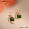Brincos de Moda Transfronteiriça Estilo Retrô Europeu e Americano Zircônia Colorida Aço Inoxidável Banhado a Ouro Real Design Brincos de Luxo Leve