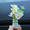 Internet Celebrant Fresh Vaso Flor Casa de Bonecas Mini Simulação Interior Do Carro Console Central Decoração Enfeites de Carro Espelho Cruzado