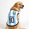 Camisa de Verão Fina para Cachorro Tecido Pique Respirável para Cães Grandes Colete Esportivo de Tela Uniforme de Basquete Respirável para Golden Retriever e Border Collie