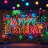 Amazon Transfronterizo Tela de Fondo de Cumpleaños Pareja Decoración de Fiesta Bandera de Dibujos Animados Arreglo de Celebración de Cumpleaños para Niños Tela Colgante de Pancarta