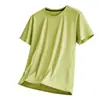 Camiseta de Manga Corta de Seda Helada para Hombre, Sensación Fresca, Protectora del Sol, de Secado Rápido, Transpirable, Delgada, Casual, Deportiva, Cuello Redondo, Top para Hombre