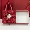 Nova Caixa de Doces de Casamento Estilo Chinês Ocidental Caixa Vazia Portátil Caixa de Presente de Mão Estilo Chinês Caixa de Doces de Casamento Chinês