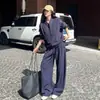 Moda Estilo Old Money Conjunto Feminino Outono Inverno Transfronteiriço Europeu Americano Casual Esportivo Moletom com Capuz Calça de Moletom Conjunto Solto de Duas Peças