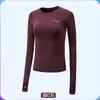Nuevas Ropa de Yoga Otoño e Invierno para Mujer, Tops Ajustados de Manga Larga para Correr y Deportes de Secado Rápido, Ropa Profesional de Entrenamiento de Pilates y Fitness