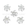 ABS blanco agujero recto flor de iris material de cuentas diy perla de imitación color mágico agujero pasante seis pétalos de hoja cuentas sueltas venta al por mayor