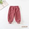 Pantalones de pana para niñas 2025 nuevos Pantalones de pierna con flores Pantalones casuales de primavera y otoño para niños Pantalones de otoño modernos para bebés