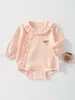 Macacão de Algodão Puro Classe A Super Fofo para Meninas Outono Primavera Manga Longa de Algodão Puro para Bebês Roupas de Exterior Princesa
